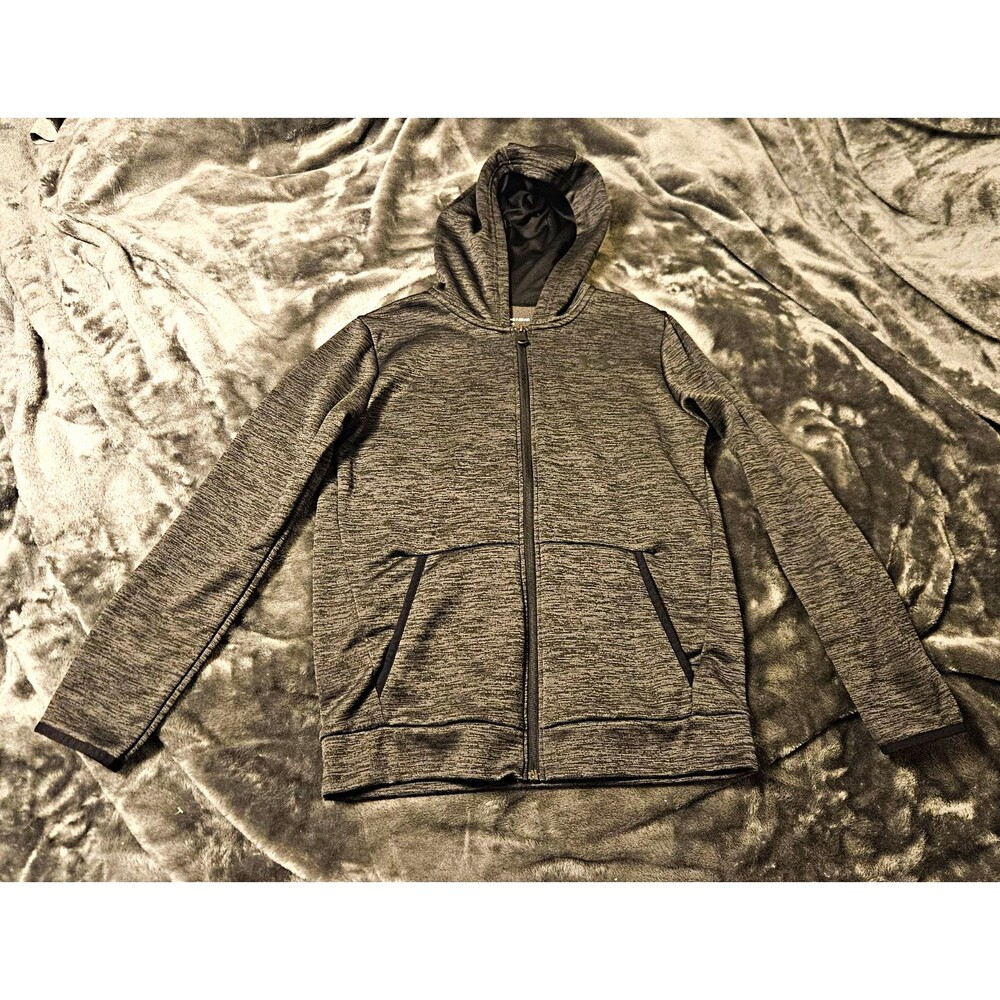 Under Armour Teens Gray Heathered Fleece Full Zip Hoodie w/ Pockets Size M